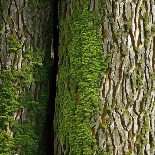 An image showcasing the art of natural camouflage: a dense forest with dappled sunlight filtering through the thick foliage, revealing a hidden creature blending seamlessly among the vibrant leaves and intricate patterns of tree bark