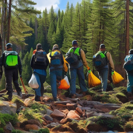 An image that captures the essence of participating in wilderness cleanup initiatives